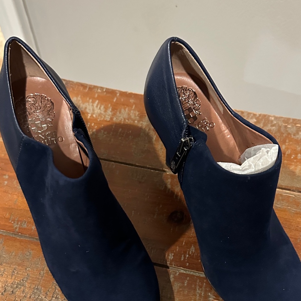 Vince Camuto Deep Blue Ankle Booties